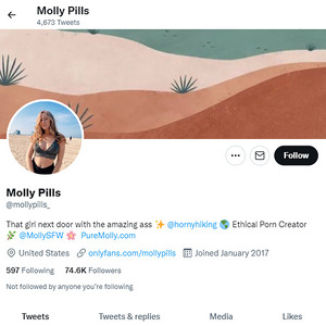 Molly Pills, Twitter Porn Accounts