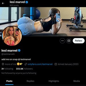 Lexi Marvel, Twitter Porn Accounts