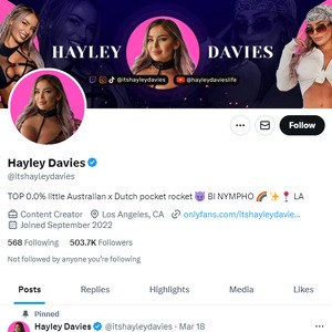 Hayley Davies Twitter, Twitter Porn Accounts