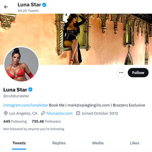 Luna Star Twitter, Twitter Porn Accounts