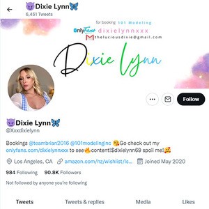 Dixie Lynn Twitter com Twitter Porn Account 