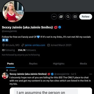 Jaimie Smiles, Twitter Porn Accounts