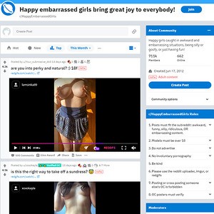 Happy Embarrassed Girls, Reddit NSFW List