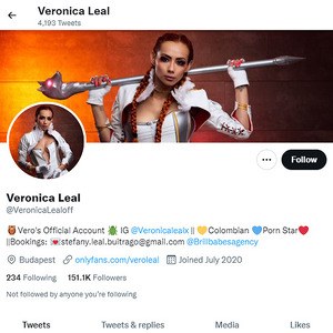 Veronica Leal, Twitter Porn Accounts