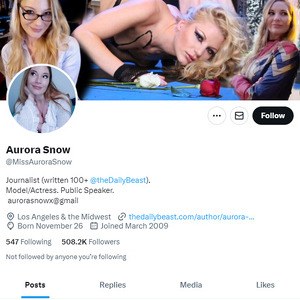 Aurora Snow Twitter, Twitter Porn Accounts