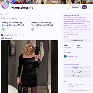 Reddit Crossdressing, NSFW Reddits 