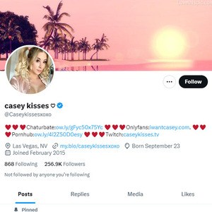 Casey Kisses Twitter (TS)