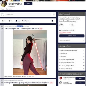 GeekyGirls, Reddit NSFW List