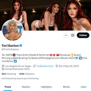 Tori Easton Twitter (TS), Twitter Porn Accounts