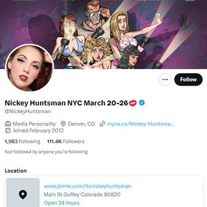 Nickey Huntsman Twitter, Twitter Porn Accounts