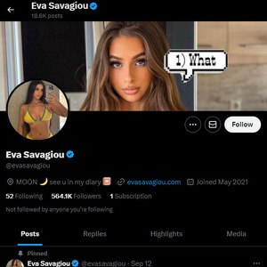 Eva Savagiou, Twitter Porn Accounts