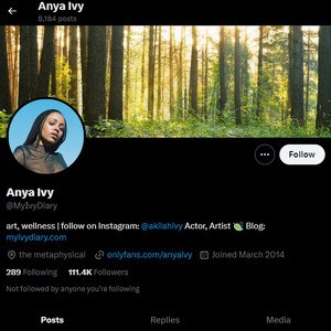 Anya Ivy, Twitter Porn Accounts