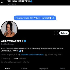 Willow Harper X com Twitter Porn Account 