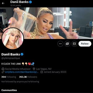 Danii Banks, Twitter Porn Accounts