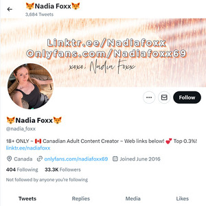 Nadia Foxx Twitter, Twitter Porn Accounts