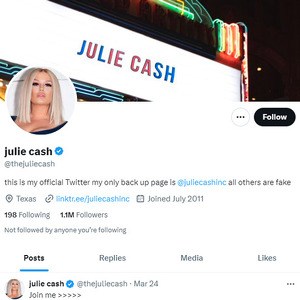 Julie Cash Twitter