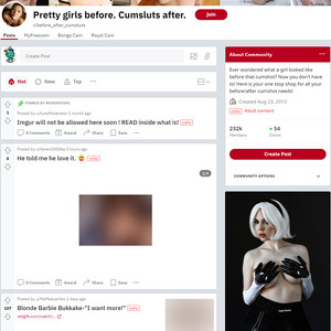 Before After Cumsluts, Reddit NSFW List