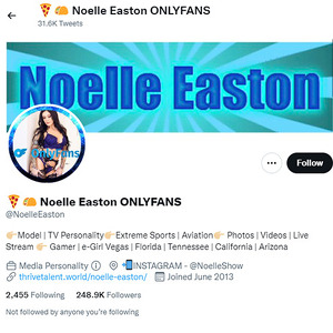 Noelle Easton, Twitter Porn Accounts