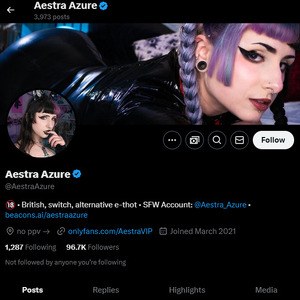 Aestra Azure, Twitter Porn Accounts