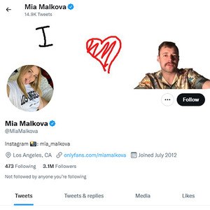 Mia Malkova Twitter, Twitter Porn Accounts