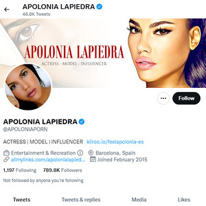 Apolonia Lapiedra, Twitter Porn Accounts