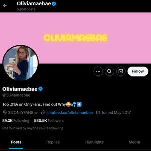 OliviaMaebae, Twitter Porn Accounts