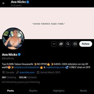 Ava Nicks, Twitter Porn Accounts