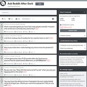 Ask Reddit After Dark, Reddit NSFW List