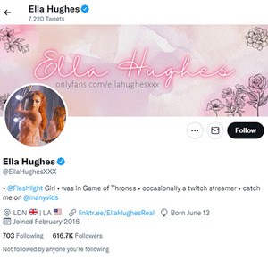 Ella Hughes, Twitter Porn Accounts