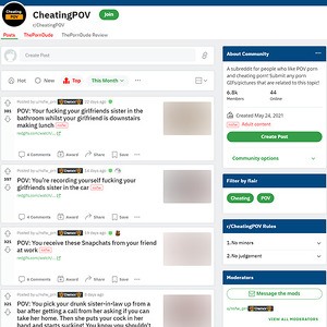 CheatingPOV, Reddit NSFW List