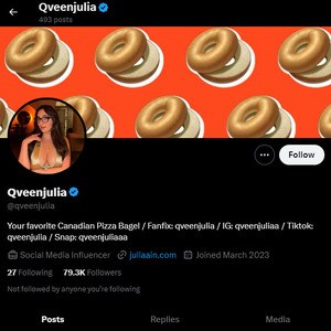 QveenJulia, Twitter Porn Accounts