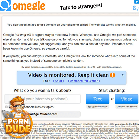 Sex On Omegle - Omegle & 18+ Sex Chat Sites Like Omegle.com