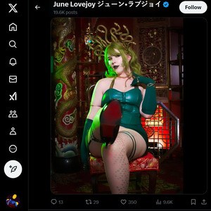 June Lovejoy, Twitterポルノアカウント 