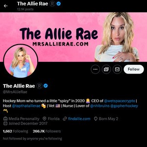 Allie Rae, Twitter Porn Accounts