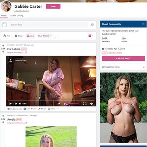 Gabbie Carter, Reddit NSFW List