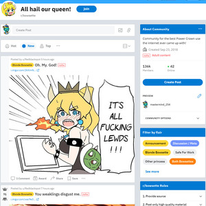 Bowsette, Reddit NSFW List