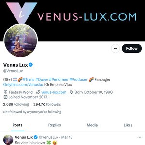 Venus Lux Twitter (TS), Twitter Porn Accounts