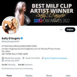 Sally D'Angelo Twitter, Twitter Porn Accounts