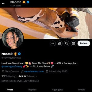 NaomiGetsNasty, Twitter Porn Accounts