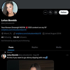 LotusBombb, Twitter Porn Accounts