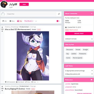 Yiff, Reddit NSFW List