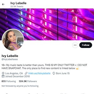 Ivy Lebelle Twitter com Twitter Porn Account 