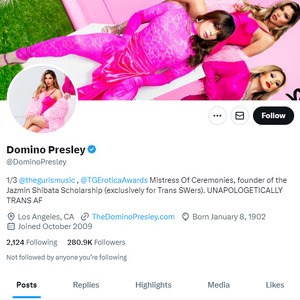 Domino Presley Twitter (TS), Twitter Porn Accounts