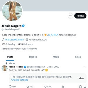 Jessie Rogers Twitter, Twitter Porn Accounts