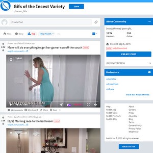 Incest Gifs (fake), Reddit NSFW List