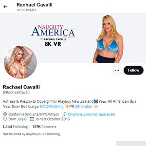 Rachael Cavalli, Twitter Porn Accounts