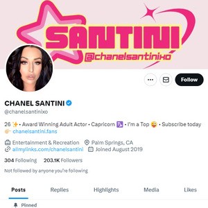 Chanel Santini Twitter (TS), Twitter Porn Accounts