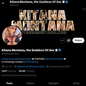 Kitana Montana, Twitter Porn Accounts