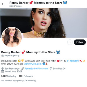 Penny Barber, Twitter Porn Accounts