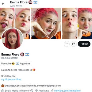 Emma Fiore, Twitter Porn Accounts